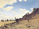 Beach at Honlfeux by Claude Monet